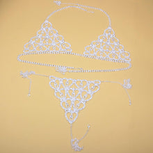 Load image into Gallery viewer, Sexy Rhinestone Chain Body Lingerie Set Heart Body Jewelry for Women Fashion Bikini Underwear Jewelry Bling Crystal Bra Thong
