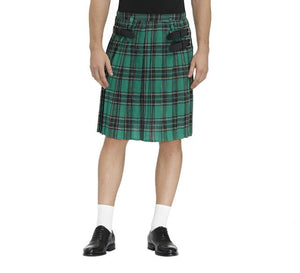 Men&#39;s Plaid Pleated Skirt Scottish Holiday Kilt Costume Traditional Costume Stage Performance Skirt Red Blue Green Brown