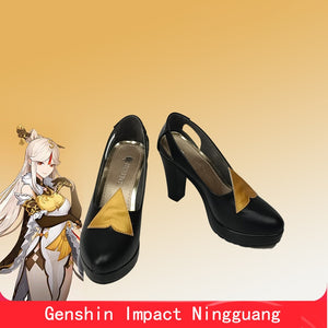 Genshin Impact Sexy Ningguang High Heels Pumps Female Cosplay Shoes Anime